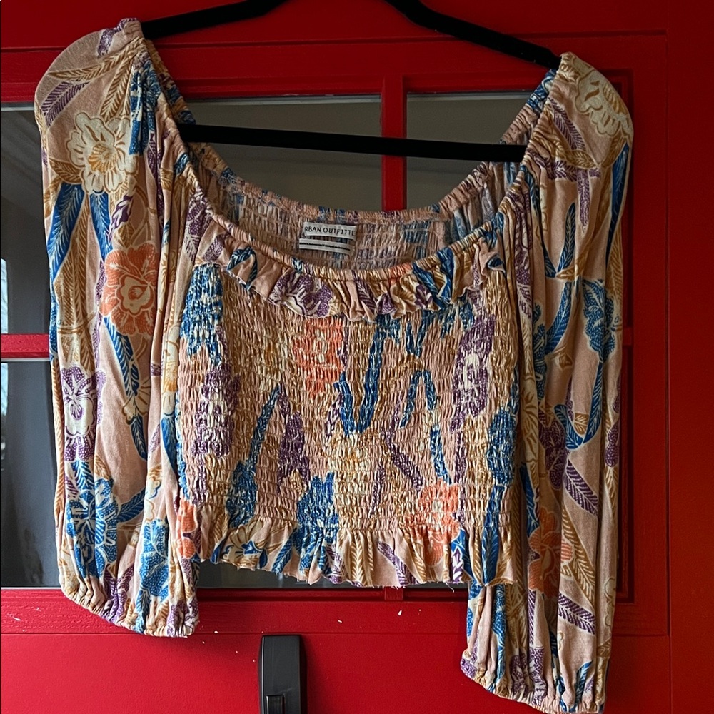 Urban Outfitters Multicolor Smocked Blouse